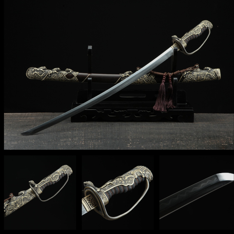 Kyu Gunto / Thép Gấp Hoa Văn Damascus